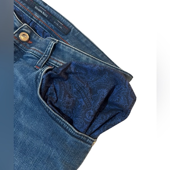 Stefano Ricci straight leg denim jeans custom hand painted dragon 🐉 - Picture 16 of 16